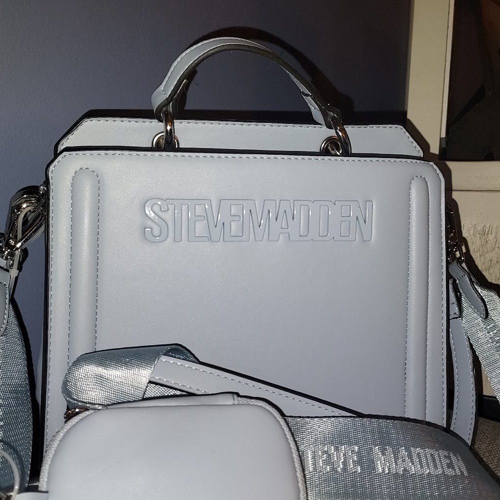 Steve Madden - Genuine BHama Satchel Bag - Pale Blue